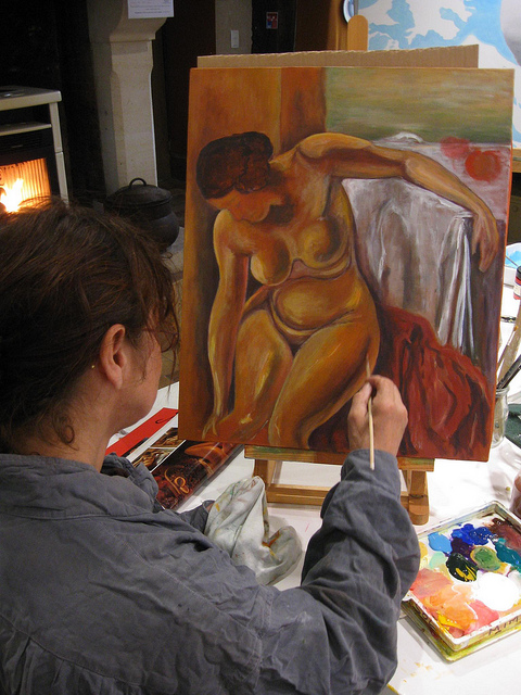 Peintre Marie-Solange DUBREUCQ  de BOURY EN VEXIN Oise 