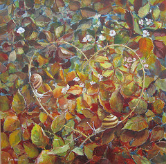 amour escargots peinture par Pierre Marcel