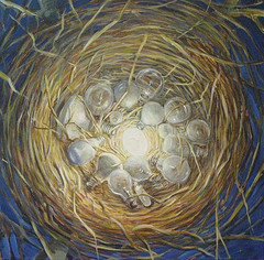 Pierre Marcel "Incandescent light bulbs nest: save the planet!"