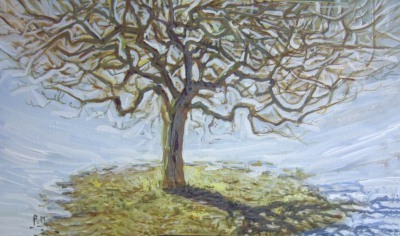 small exercice apple tree in the snow.lepommier.net