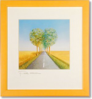 Love Road, painting by Pierre Marcel. available with other color frames, or without frame, see bellow