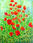 peinture coquelicots commence lors du comice agricole de Gisors, 2005
