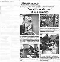 Saint Clair sur Epte> Trois jours d'animations sous le soleil Des artistes, du cur et des pommes